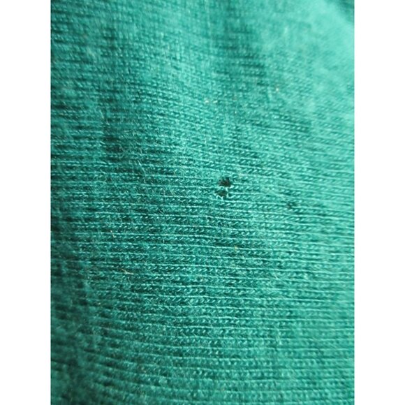 Vintage Women's Top Small 1970's You Babes Cropped Knit Teal Rhinestones Goucho - Picture 10 of 10